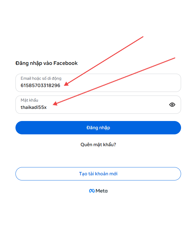 Nhập UID/email và mật khẩu