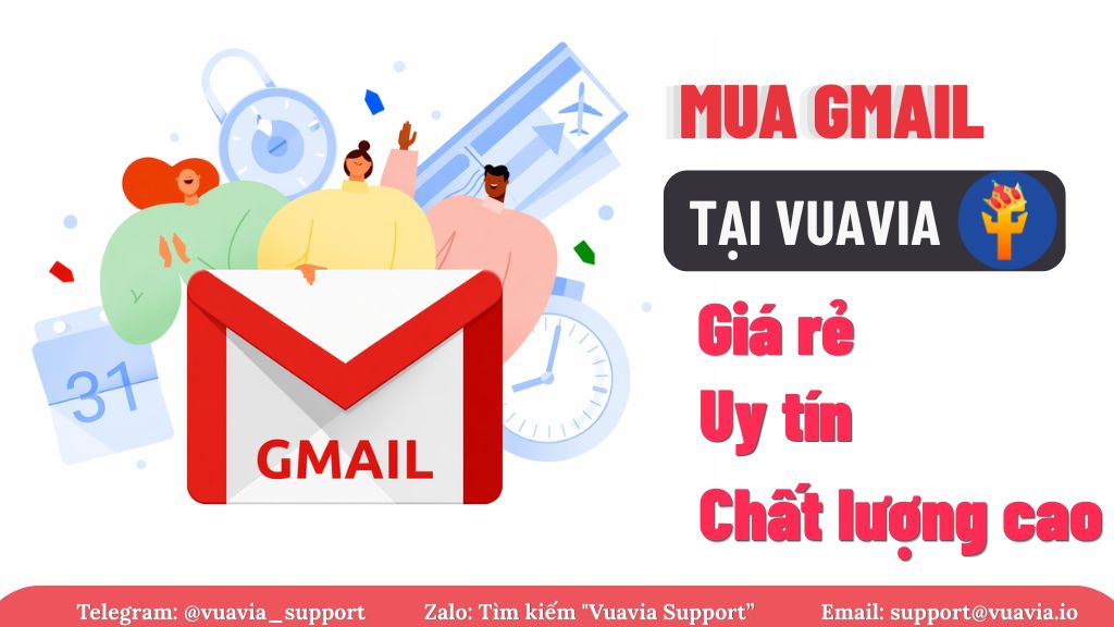 Mua gmail giá rẻ chất lượng cao uy tín tại Vuavia